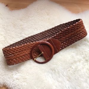 Anthro - woven leather belt